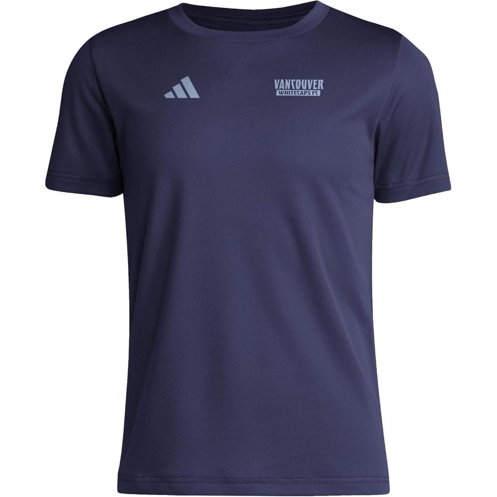 image:imageadidas Kids Vancouver Whitecaps FC PreGame Short Sleeve TShirtTeam Navy BlueVancouver Whitecaps