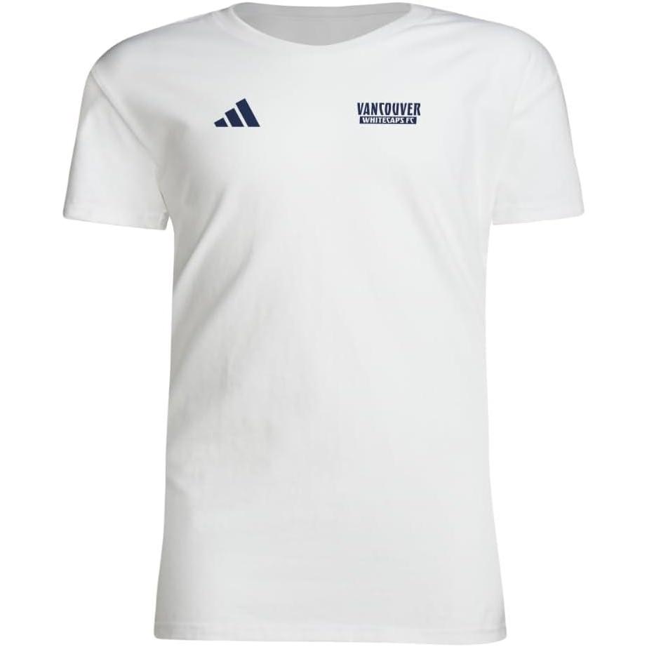 image:imageadidas Kids Vancouver Whitecaps FC PreGame Short Sleeve TShirtWhiteVancouver Whitecaps