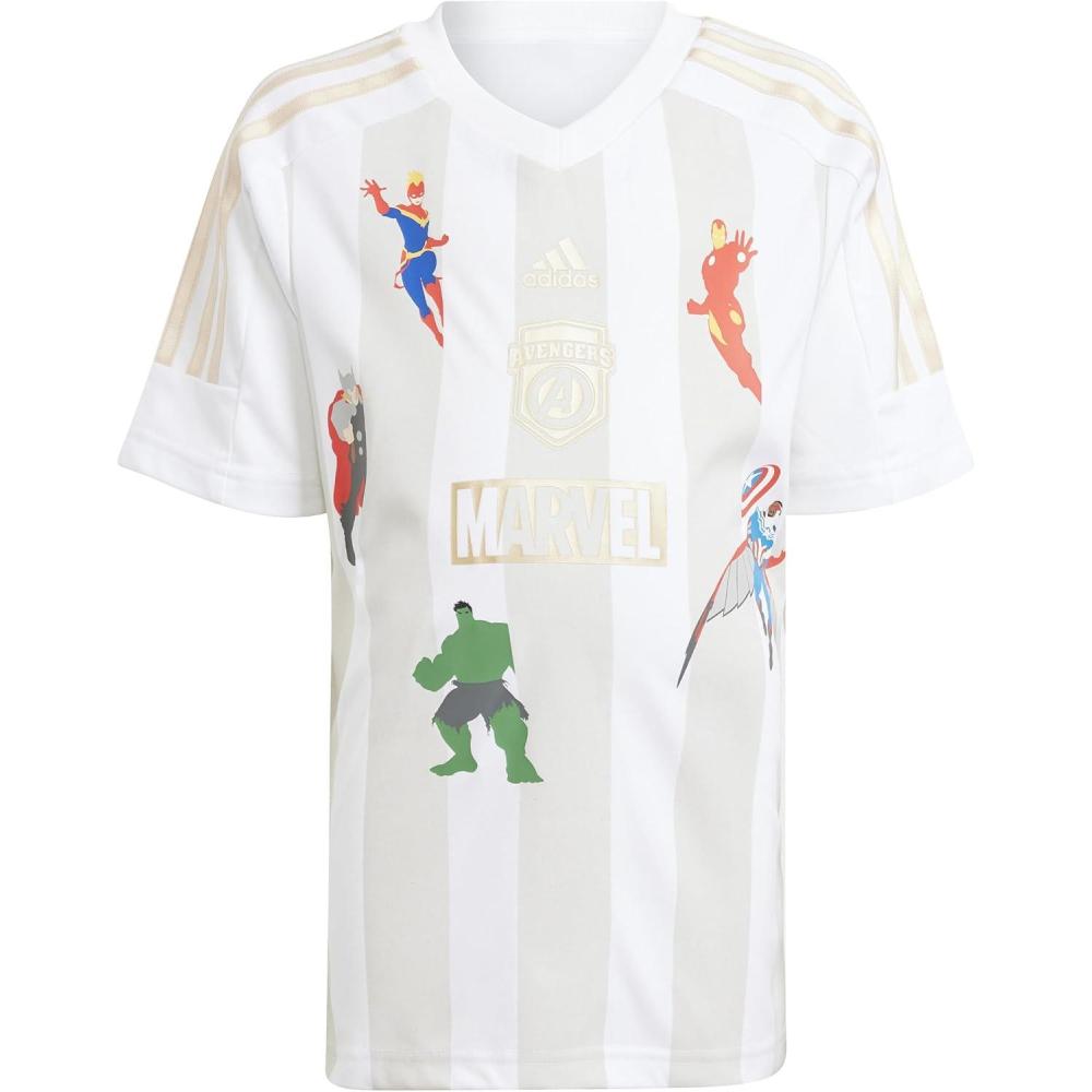 image:imageadidas boys Marvel Avengers Tshirt SetWhiteGreyWonder Gold Metallic