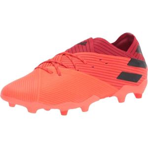 adidas Boy’s Nemeziz 19.1 Firm Ground Soccer Shoe(Coral/Black/Glory Red)