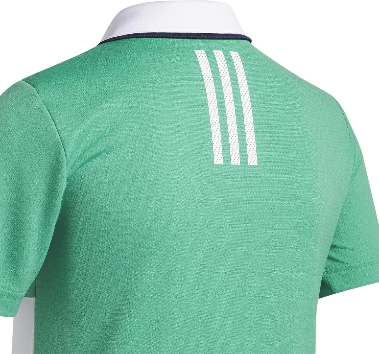 image:imageAdidas Boys Colorblock Heatrdy Golf Polo ShirtCourt Green
