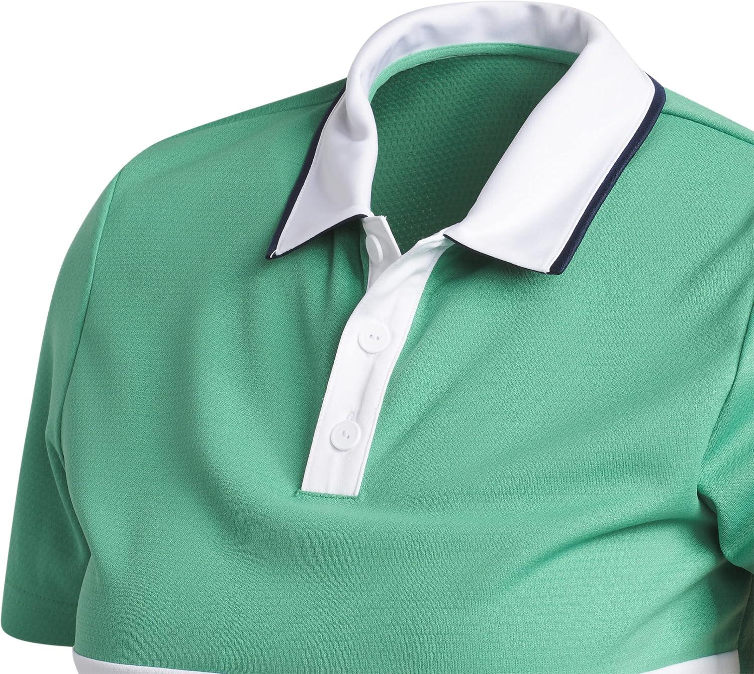 image:imageAdidas Boys Colorblock Heatrdy Golf Polo ShirtCourt Green