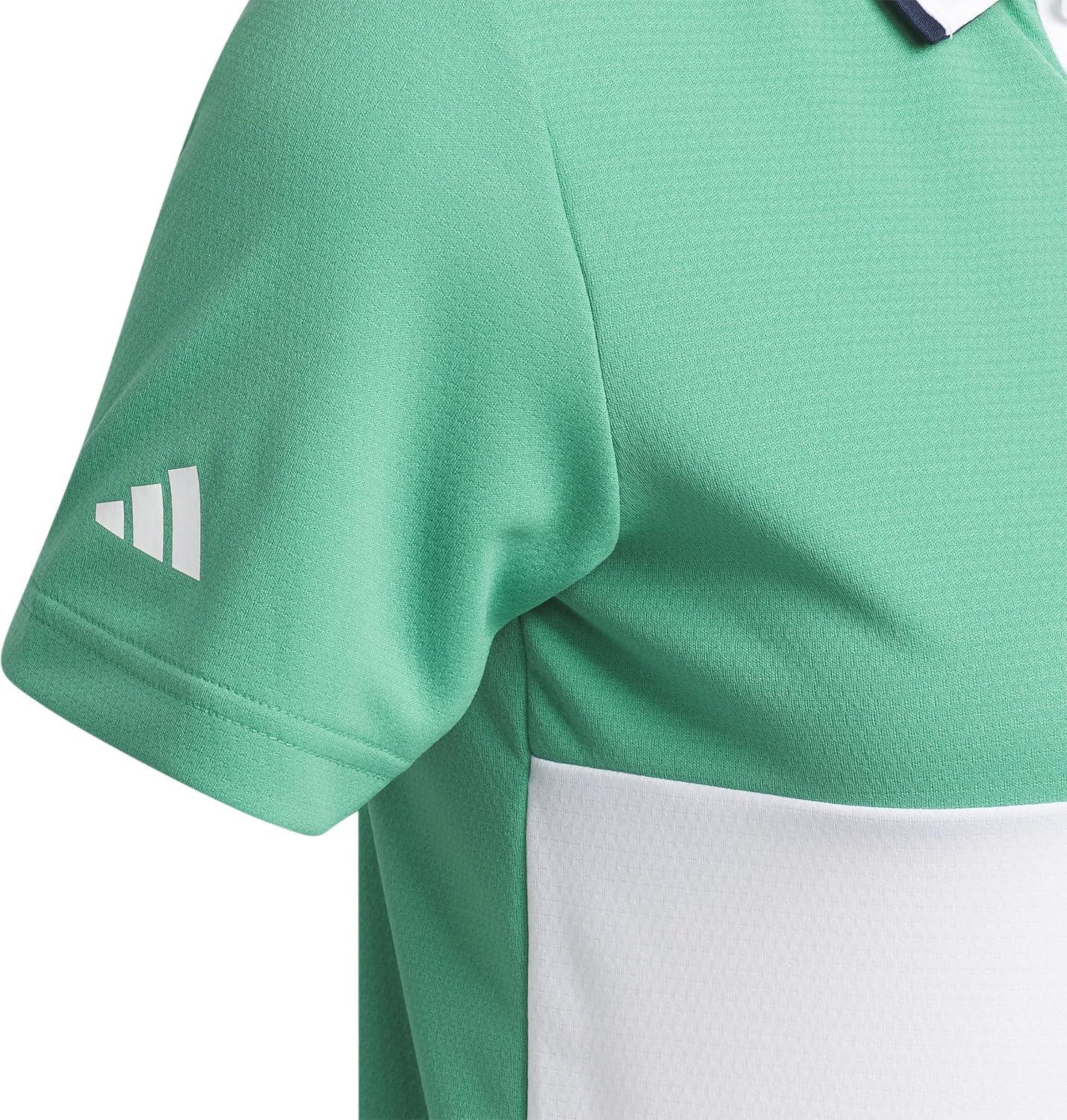 image:imageAdidas Boys Colorblock Heatrdy Golf Polo ShirtCourt Green
