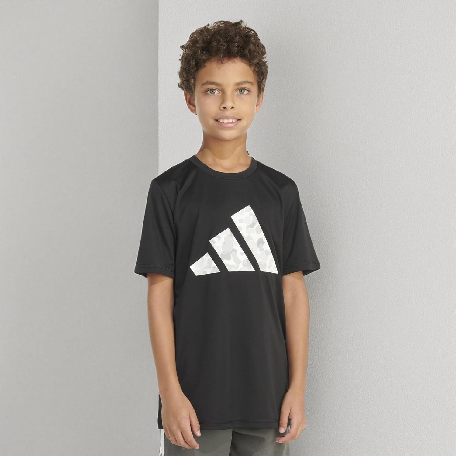 image:imageAdidas Boys MoistureWicking Athletic TShirt Bos Logo ShortSleeve Tee ShirtsBlack Camo