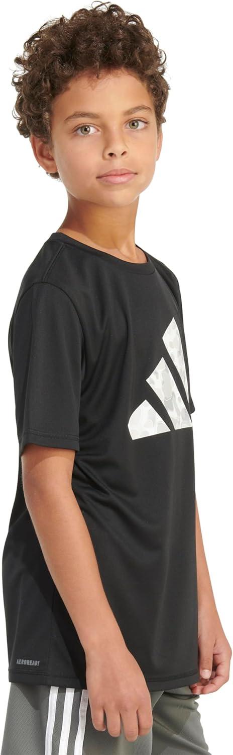 image:imageAdidas Boys MoistureWicking Athletic TShirt Bos Logo ShortSleeve Tee ShirtsBlack Camo