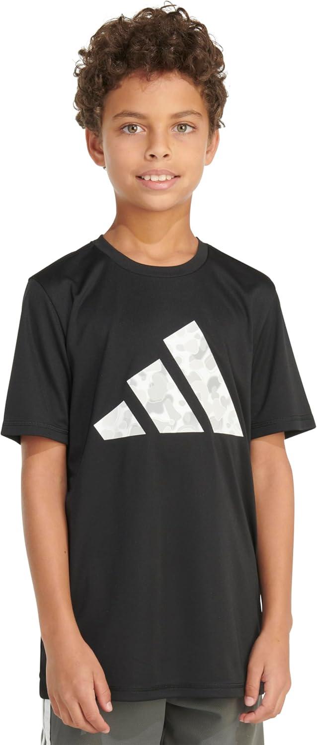 image:imageAdidas Boys MoistureWicking Athletic TShirt Bos Logo ShortSleeve Tee ShirtsBlack Camo