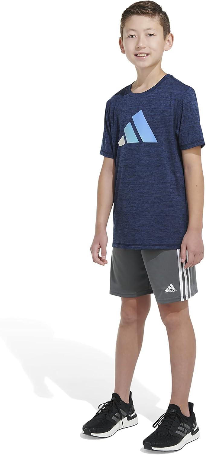 image:imageAdidas Boys MoistureWicking Athletic TShirt Bos Logo ShortSleeve Tee ShirtsCollegiate Navy Heather