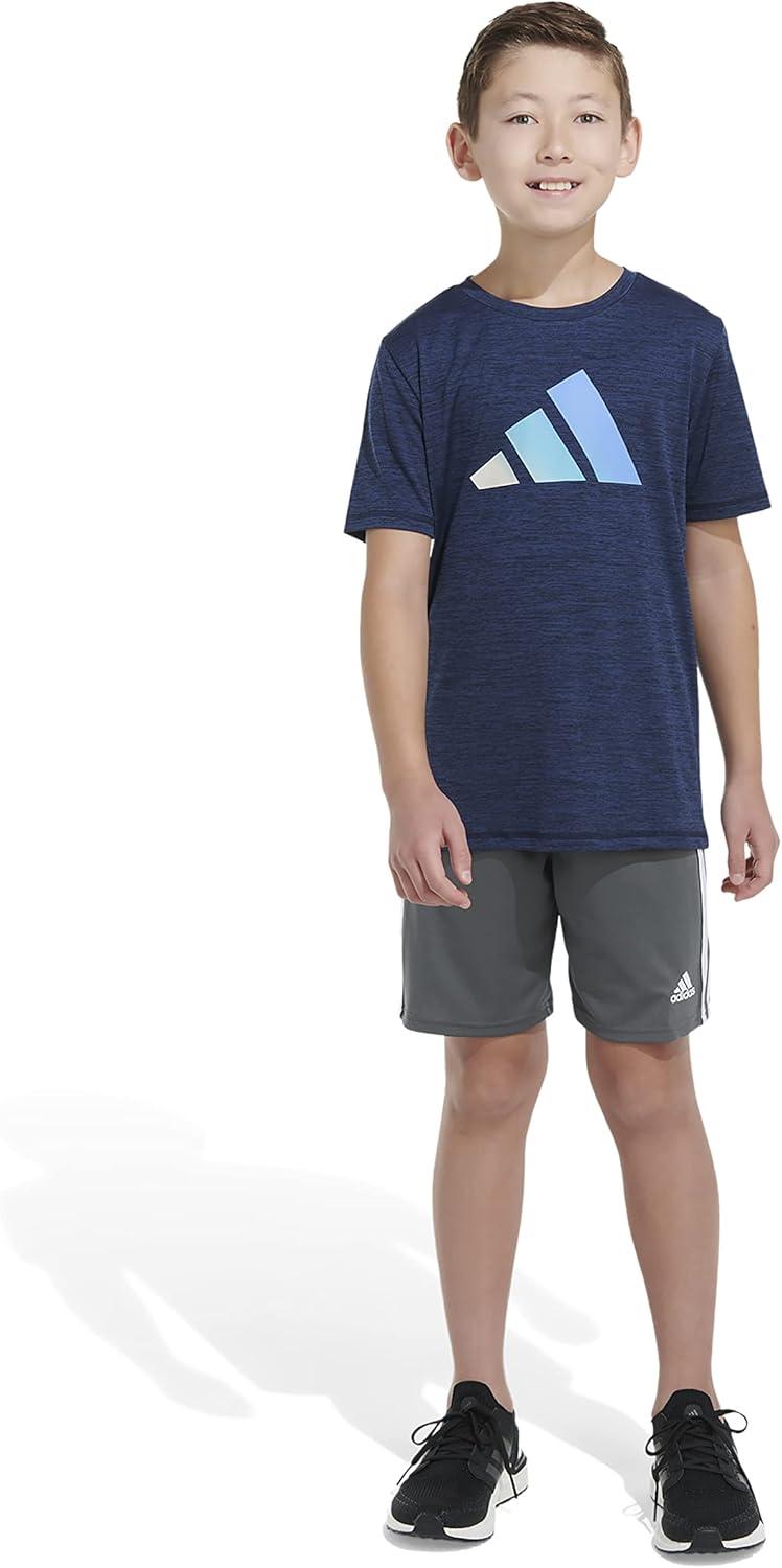 image:imageAdidas Boys MoistureWicking Athletic TShirt Bos Logo ShortSleeve Tee ShirtsCollegiate Navy Heather