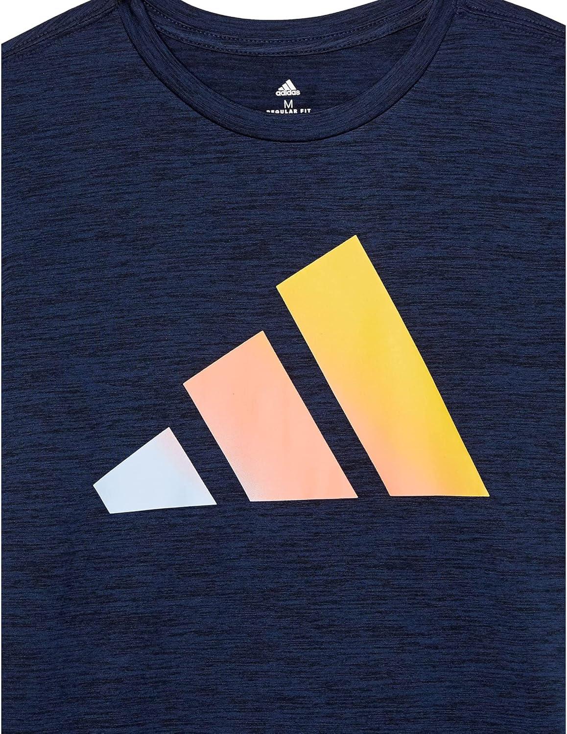 image:imageAdidas Boys MoistureWicking Athletic TShirt Bos Logo ShortSleeve Tee ShirtsNavy With Yellow