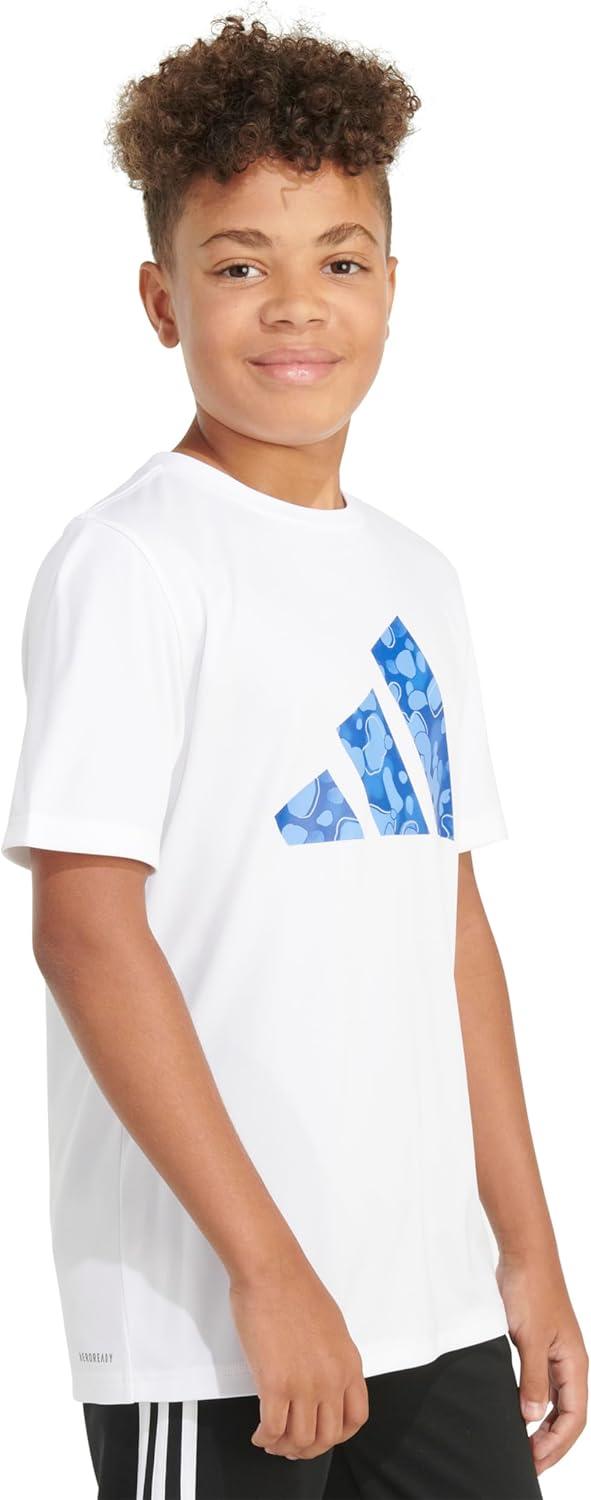 image:imageAdidas Boys MoistureWicking Athletic TShirt Bos Logo ShortSleeve Tee ShirtsWhite Blue Camo