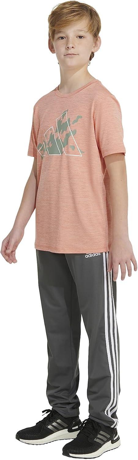 image:imageAdidas Boys MoistureWicking Athletic TShirt Bos Logo ShortSleeve Tee ShirtsWonder Clay Heather