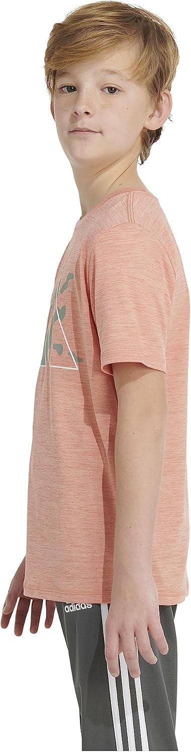 image:imageAdidas Boys MoistureWicking Athletic TShirt Bos Logo ShortSleeve Tee ShirtsWonder Clay Heather