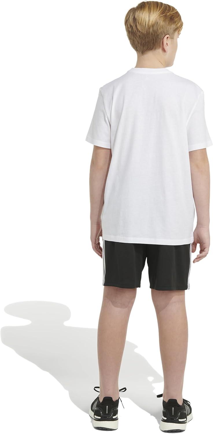 image:imageAdidas Boys Short Sleeve Cotton Blocked Bos Logo TShirtWhite