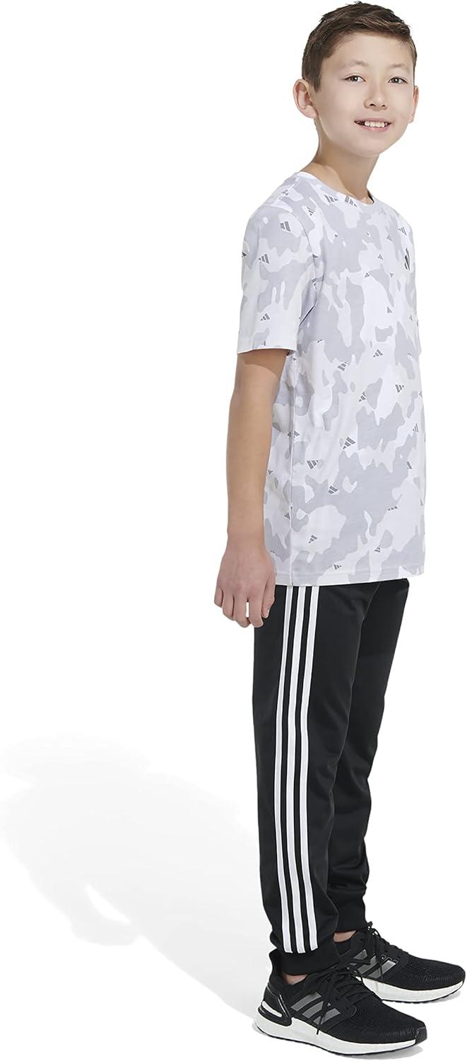 image:imageAdidas Boys Short Sleeve Cotton Camo Print TShirtWhite