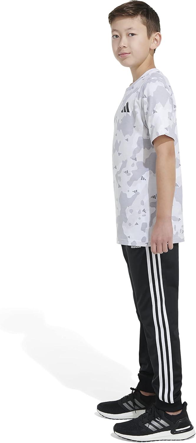 image:imageAdidas Boys Short Sleeve Cotton Camo Print TShirtWhite