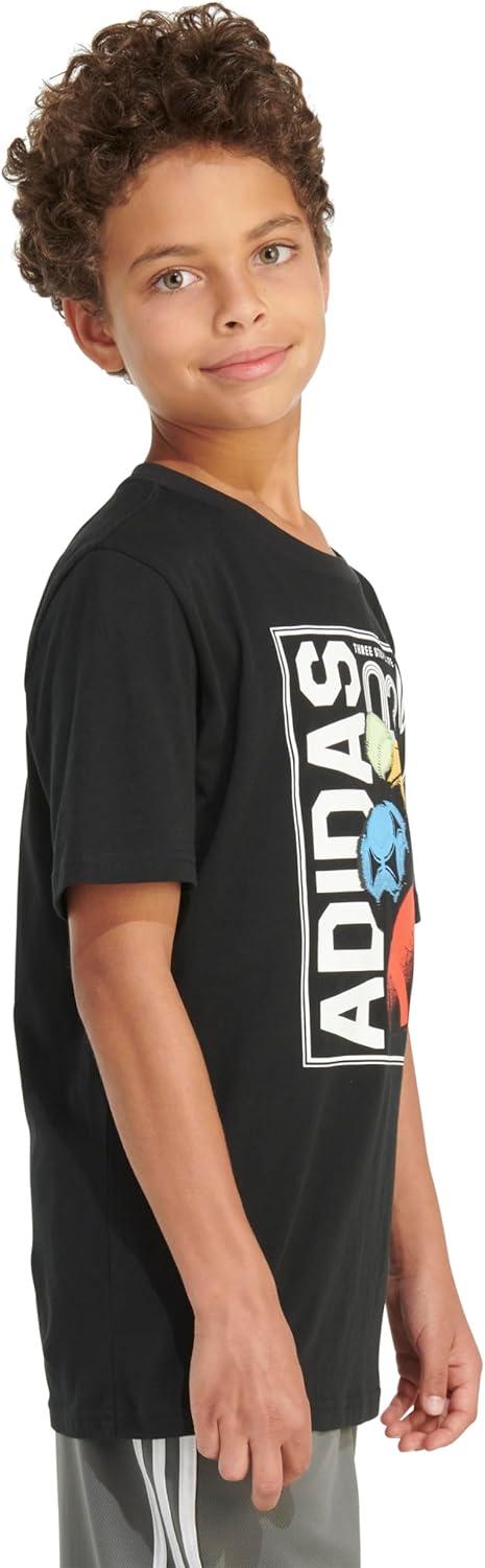 image:imageAdidas Boys Short Sleeve TShirt Sports Graphic Tee ShirtBlack Global