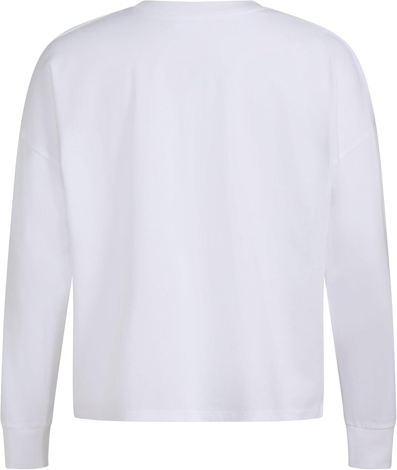 image:imageAdidas Girls Long Sleeve Waist Crew Tee TShirtWhite Multi