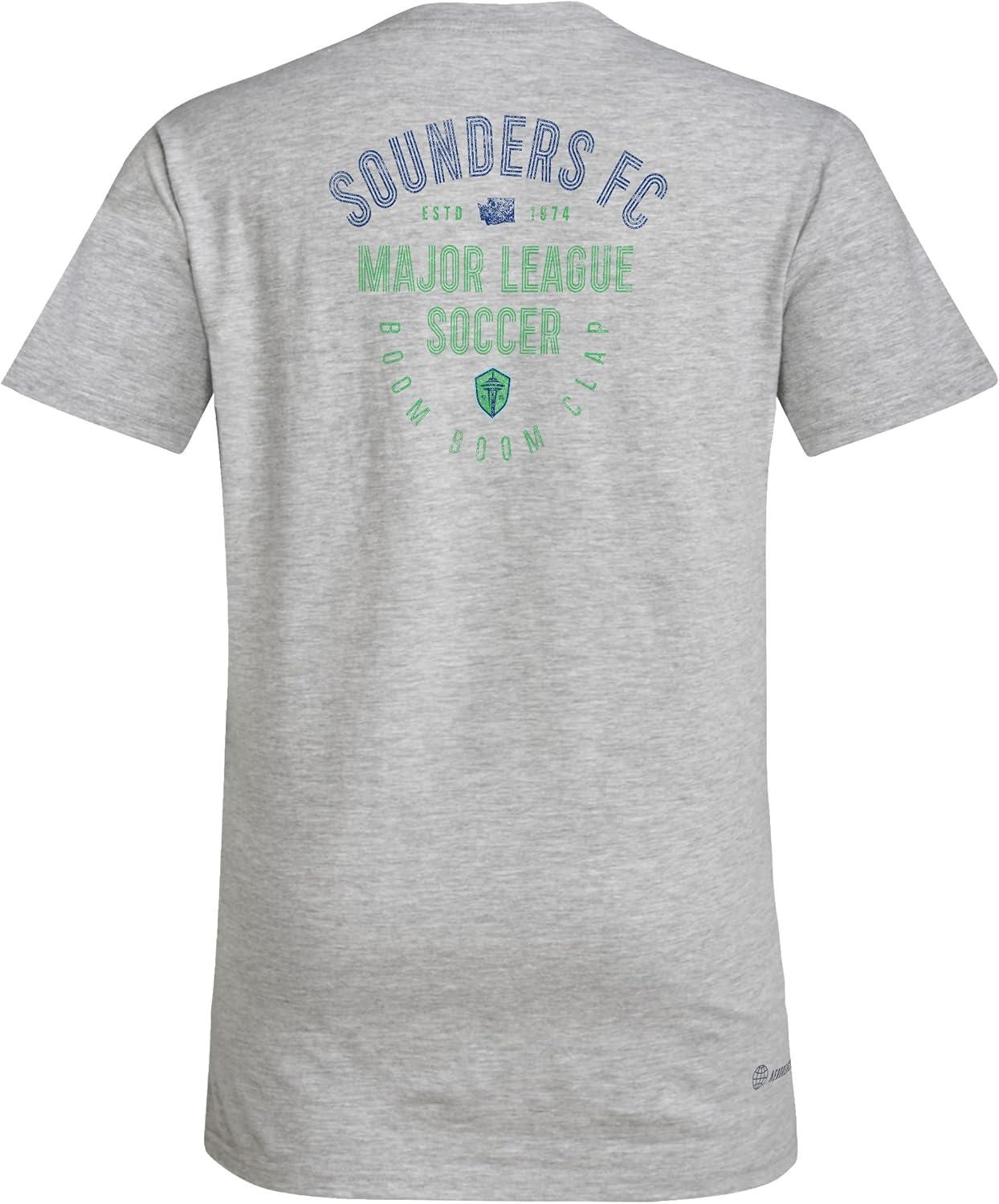 image:imageAdidas UnisexChild Seattle Sounders MLS Short Sleeve TShirtGrey Seattle Sounders