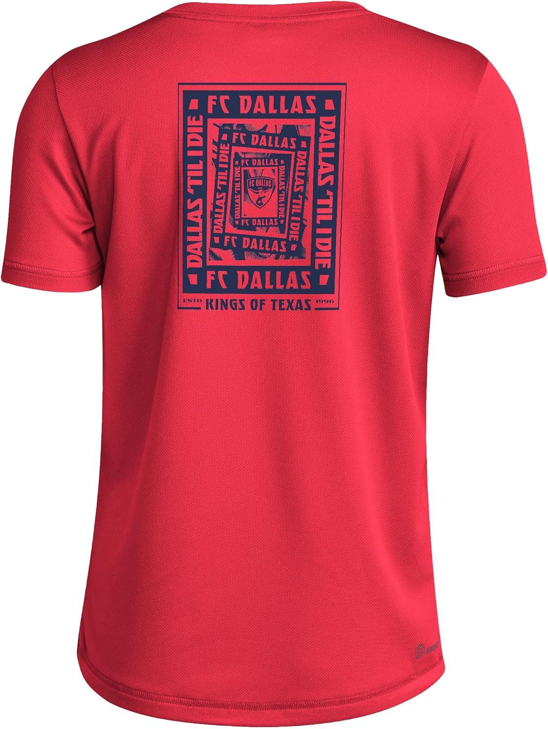image:imageadidas Kids FC Dallas PreGame Short Sleeve TShirtTeam Power RedFc Dallas