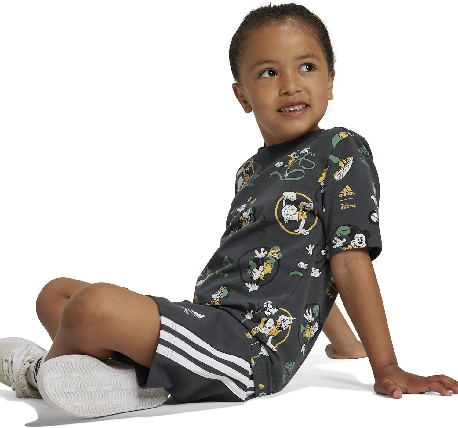 image:imageadidas boys Disney Mickey Mouse Tshirt SetCarbonMulticolor