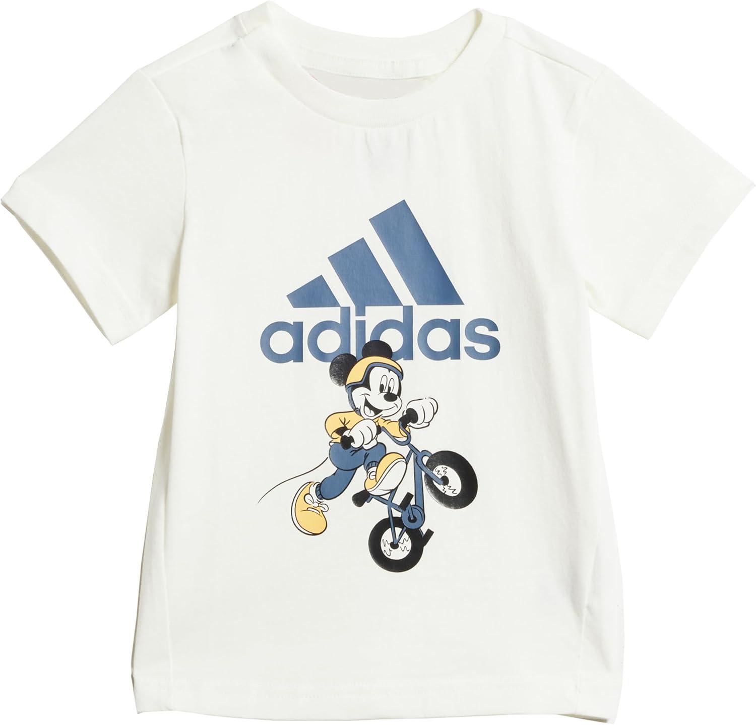 image:imageadidas boys Disney Mickey Mouse Tshirt SetOff WhitePreloved InkSemi Spark