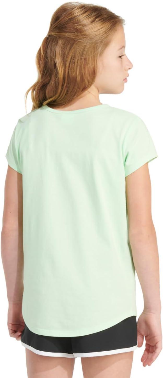 image:imageadidas girls Short Sleeve Cotton Scoop Neck Tee TshirtGreen