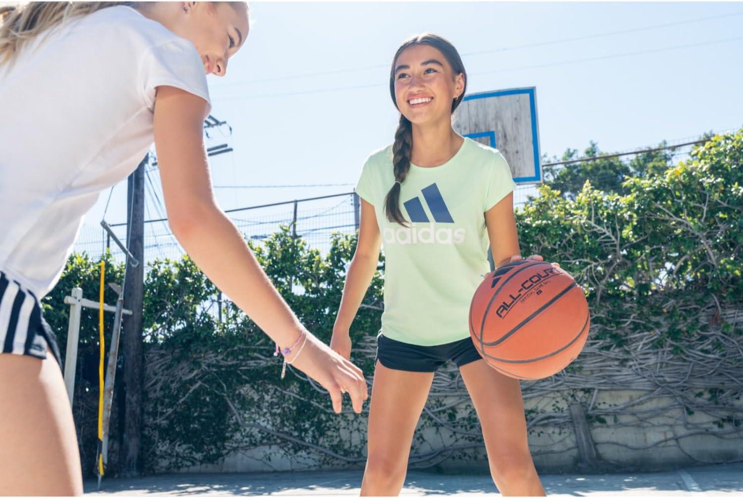 image:imageadidas girls Short Sleeve Cotton Scoop Neck Tee TshirtGreen
