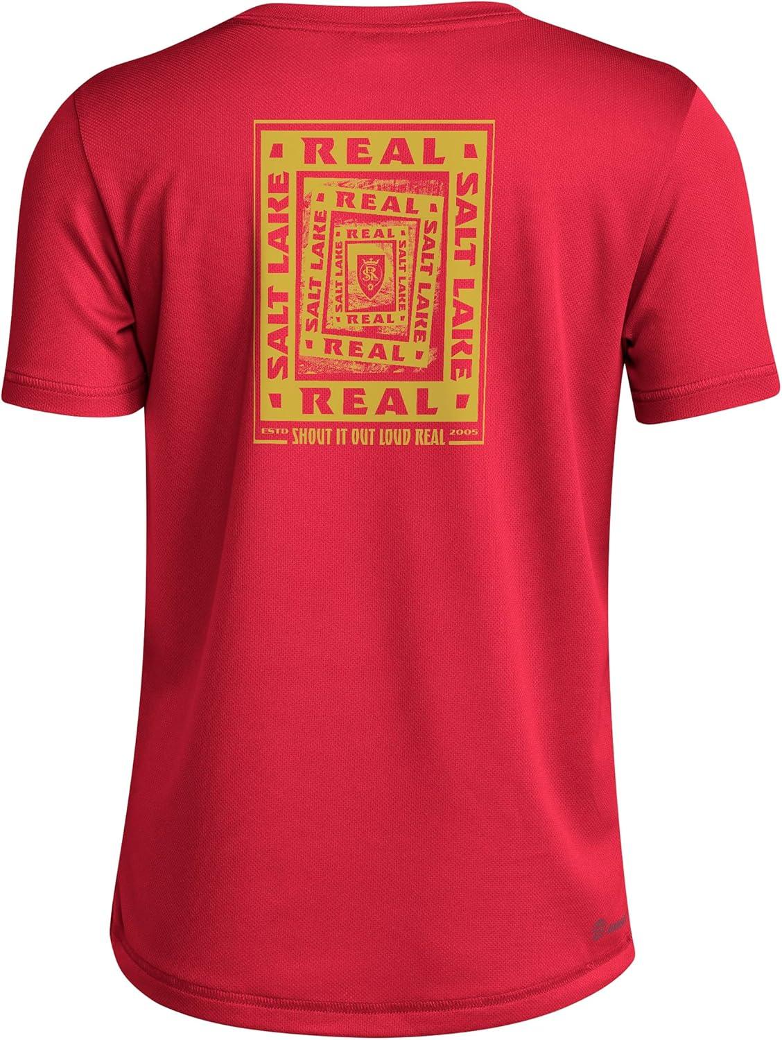 image:imageadidas unisexchild Real Salt Lake Pregame Short Sleeve TshirtTeam Victory RedReal Salt Lake