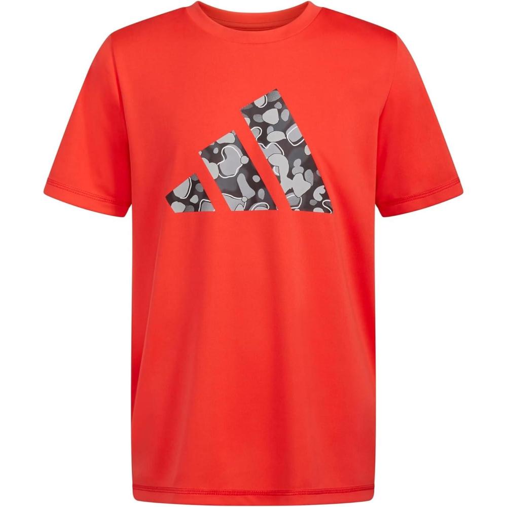 image:imageAdidas Boys MoistureWicking Athletic TShirt Bos Logo ShortSleeve Tee ShirtsBright Red Camo