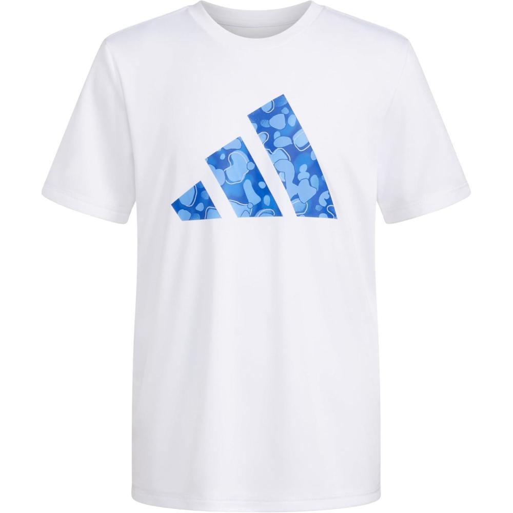 image:imageAdidas Boys MoistureWicking Athletic TShirt Bos Logo ShortSleeve Tee ShirtsWhite Blue Camo