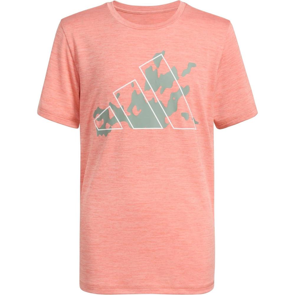 image:imageAdidas Boys MoistureWicking Athletic TShirt Bos Logo ShortSleeve Tee ShirtsWonder Clay Heather