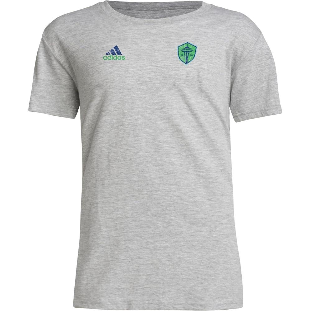 image:imageAdidas UnisexChild Seattle Sounders MLS Short Sleeve TShirtGrey Seattle Sounders