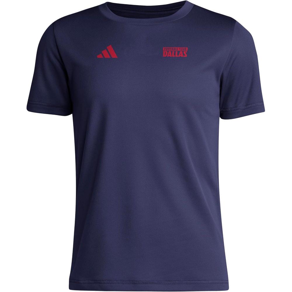image:imageadidas Kids FC Dallas PreGame Short Sleeve TShirtTeam Navy BlueFc Dallas
