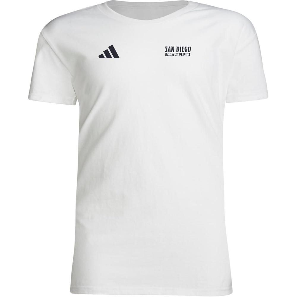 image:imageadidas Kids San Diego FC PreGame Short Sleeve TShirtWhiteSan Diego Fc