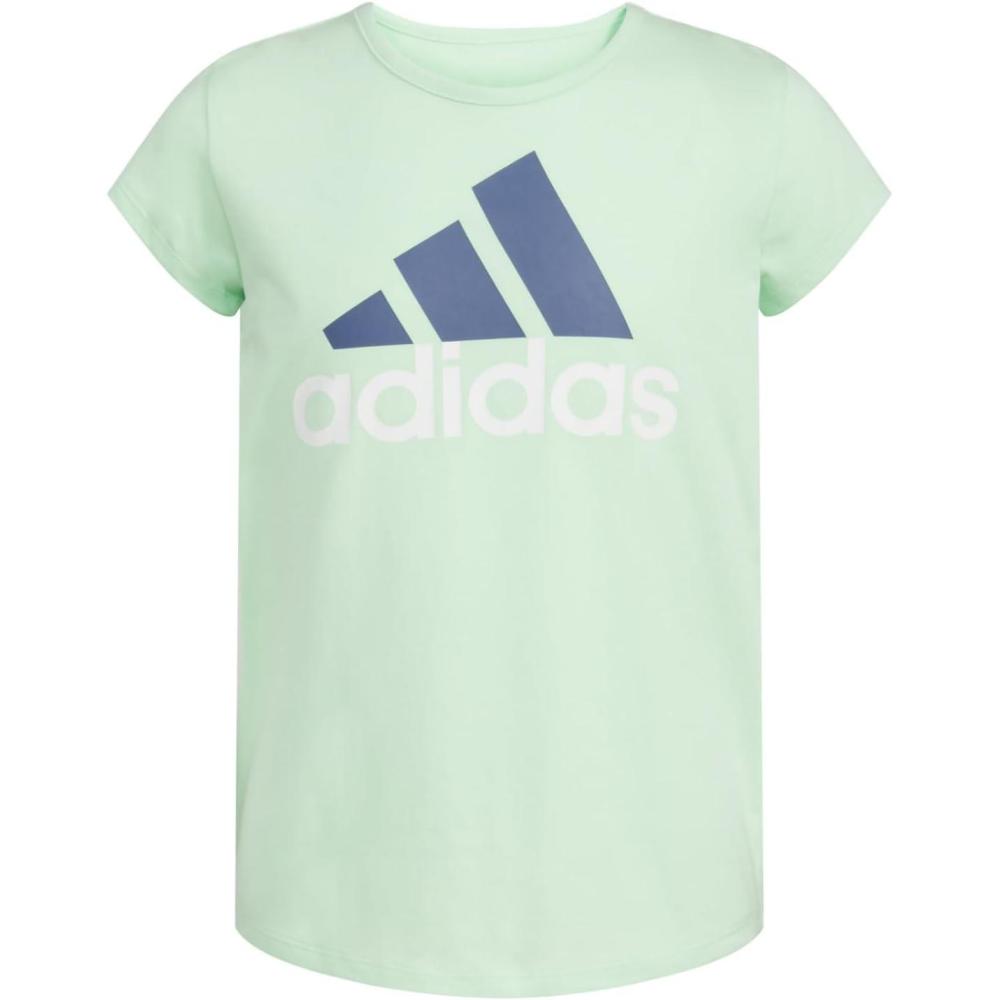 image:imageadidas girls Short Sleeve Cotton Scoop Neck Tee TshirtGreen