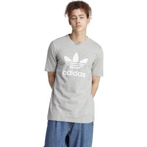Adidas Originals Unisex-Child Trefoil Tee(Medium Grey Heather/White)