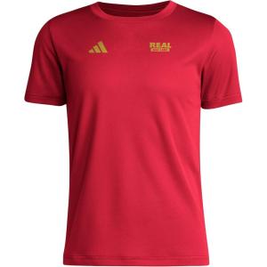 Adidas Womens Train Essentials 3-Stripes Cropped Tank Top(Team Victory Red/Real Salt Lake)