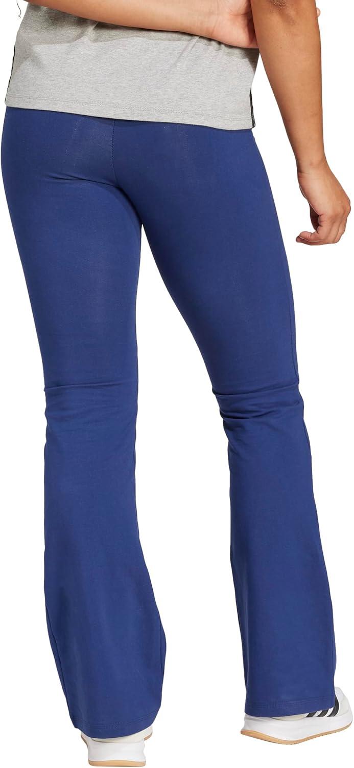image:imageAdidas Womens Essentials Small Logo Flared LeggingsDark BlueWhite