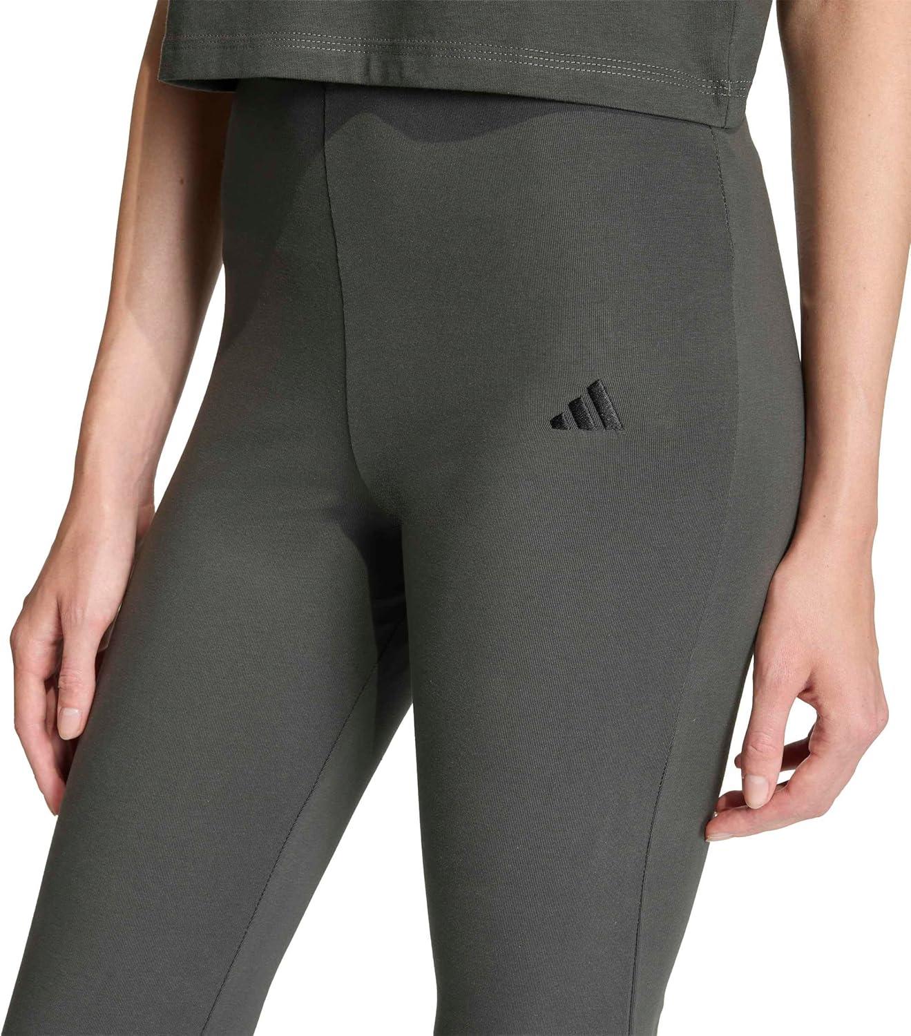 image:imageAdidas Womens Essentials Small Logo Flared LeggingsGreyBlack