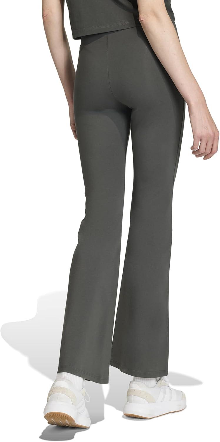 image:imageAdidas Womens Essentials Small Logo Flared LeggingsGreyBlack