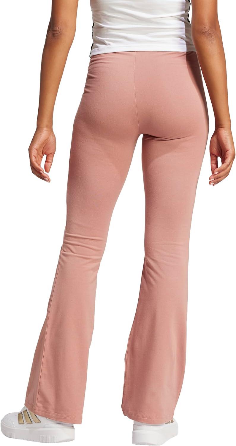 image:imageAdidas Womens Essentials Small Logo Flared LeggingsWarm ClayWhite
