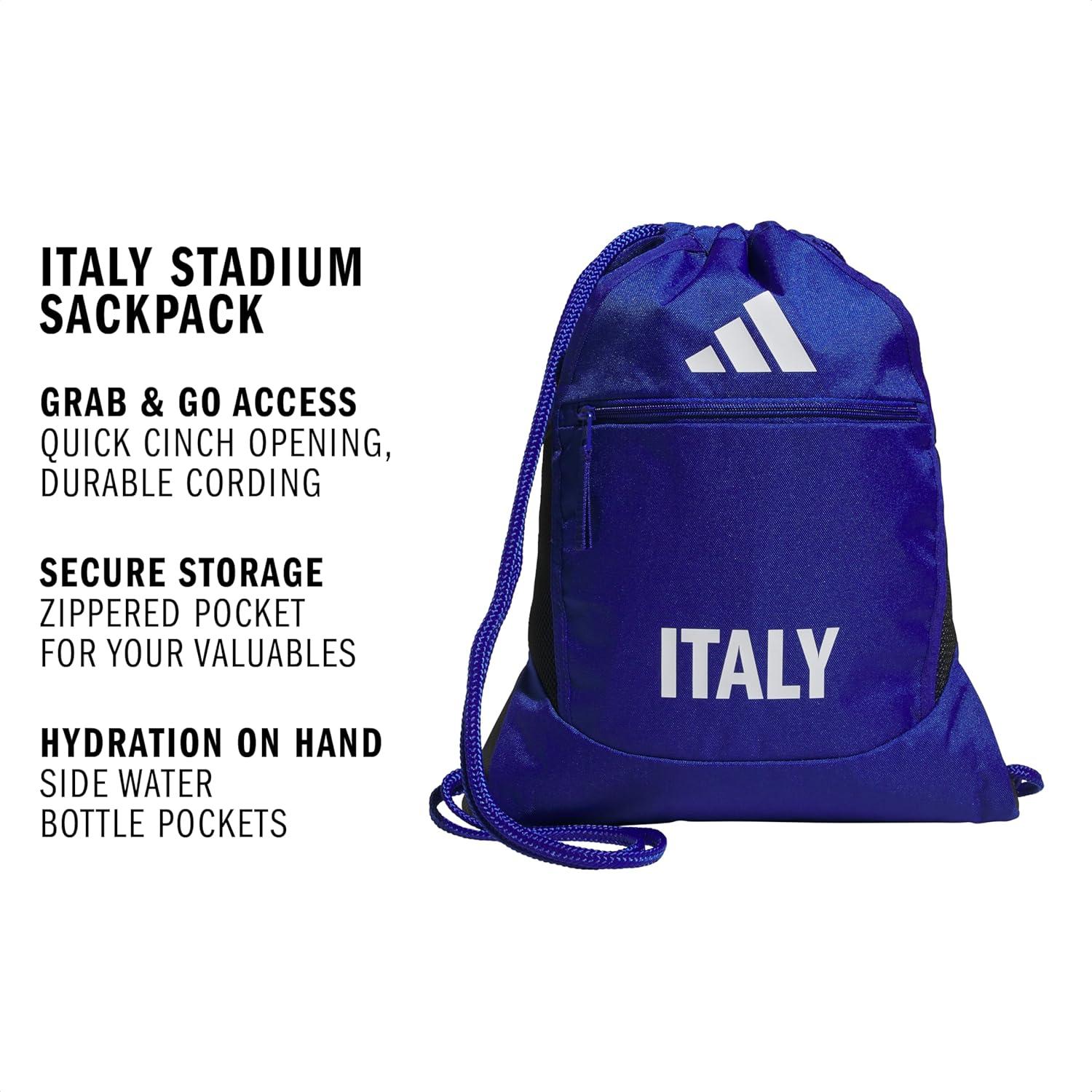 image:imageadidas Stadium Sackpack Drawstring Backpack for Sports Small Gym Bag 13LItaly