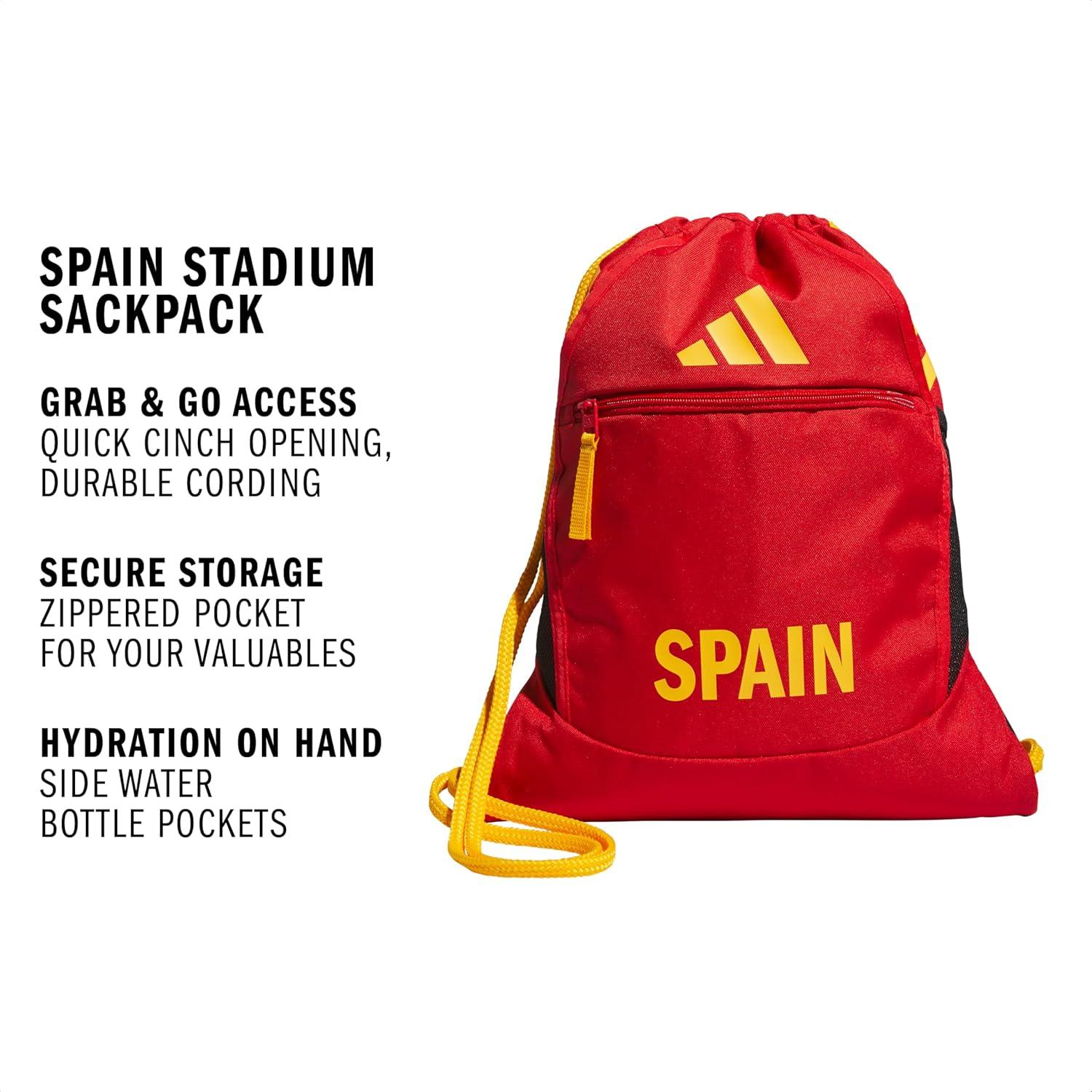 image:imageadidas Stadium Sackpack Drawstring Backpack for Sports Small Gym Bag 13LSpain