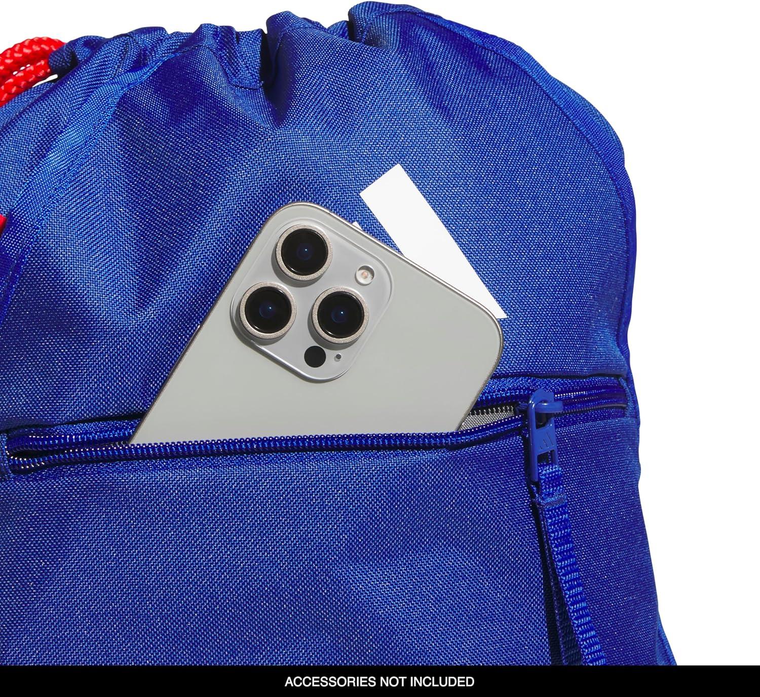 image:imageadidas Stadium Sackpack Drawstring Backpack for Sports Small Gym Bag 13LTeam Royal BlueBetter ScarletWhite