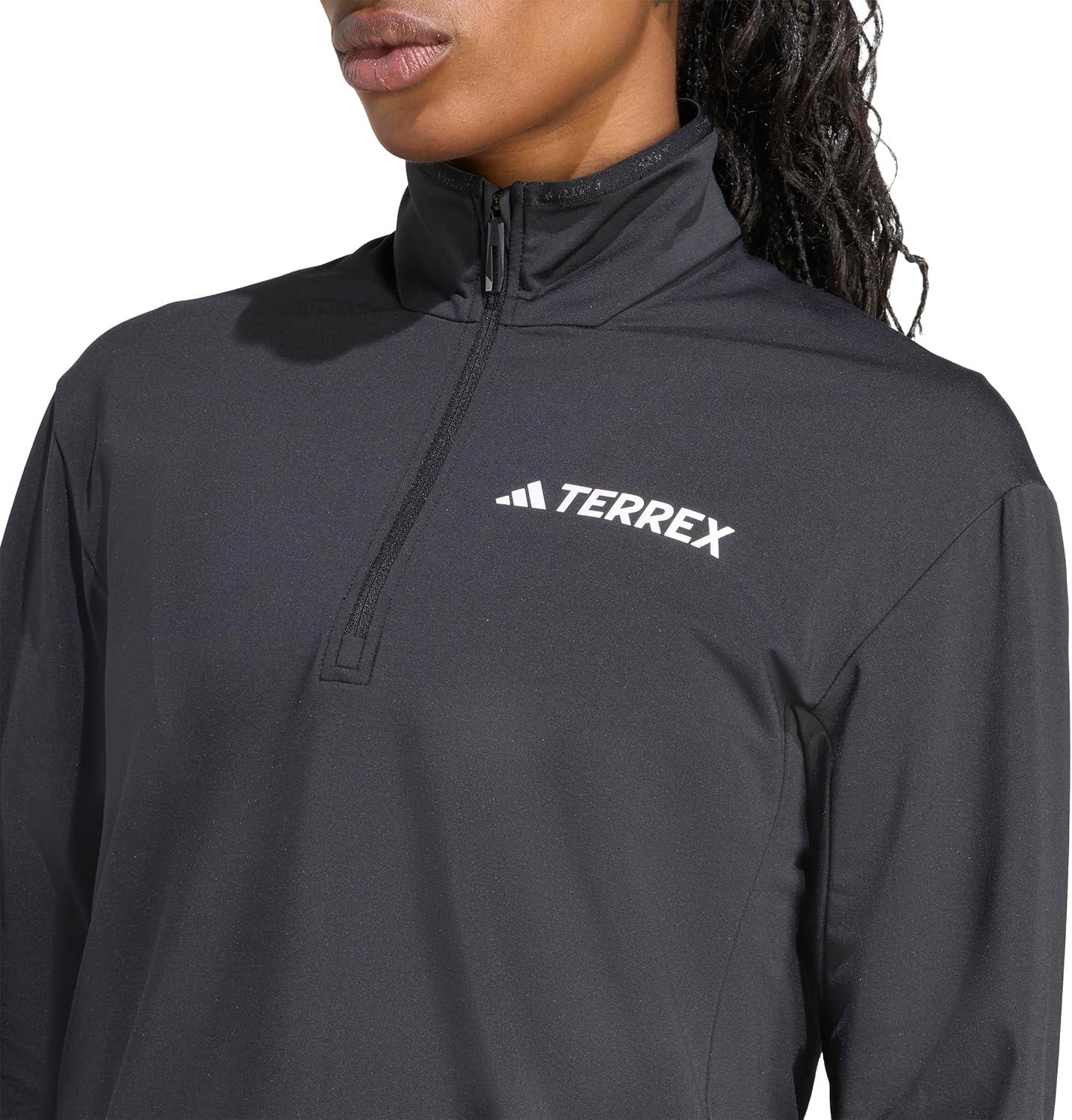 image:imageadidas womens Terrex Multi Climawarm Halfzip Tech Fleece Hiking SweatshirtBlack
