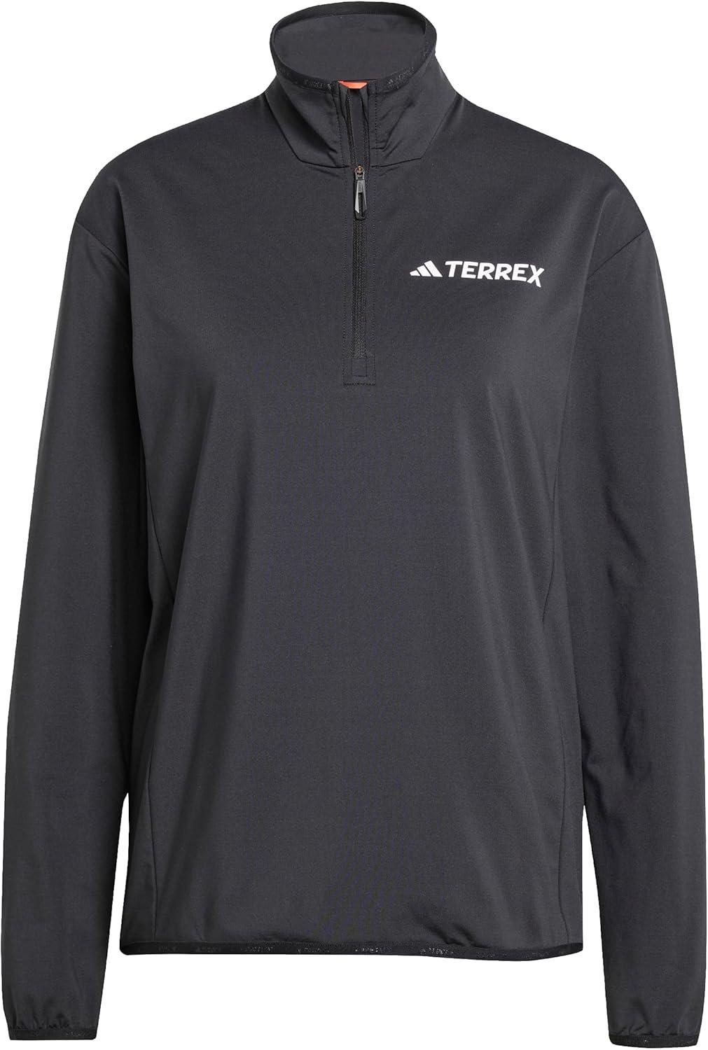 image:imageadidas womens Terrex Multi Climawarm Halfzip Tech Fleece Hiking SweatshirtBlack