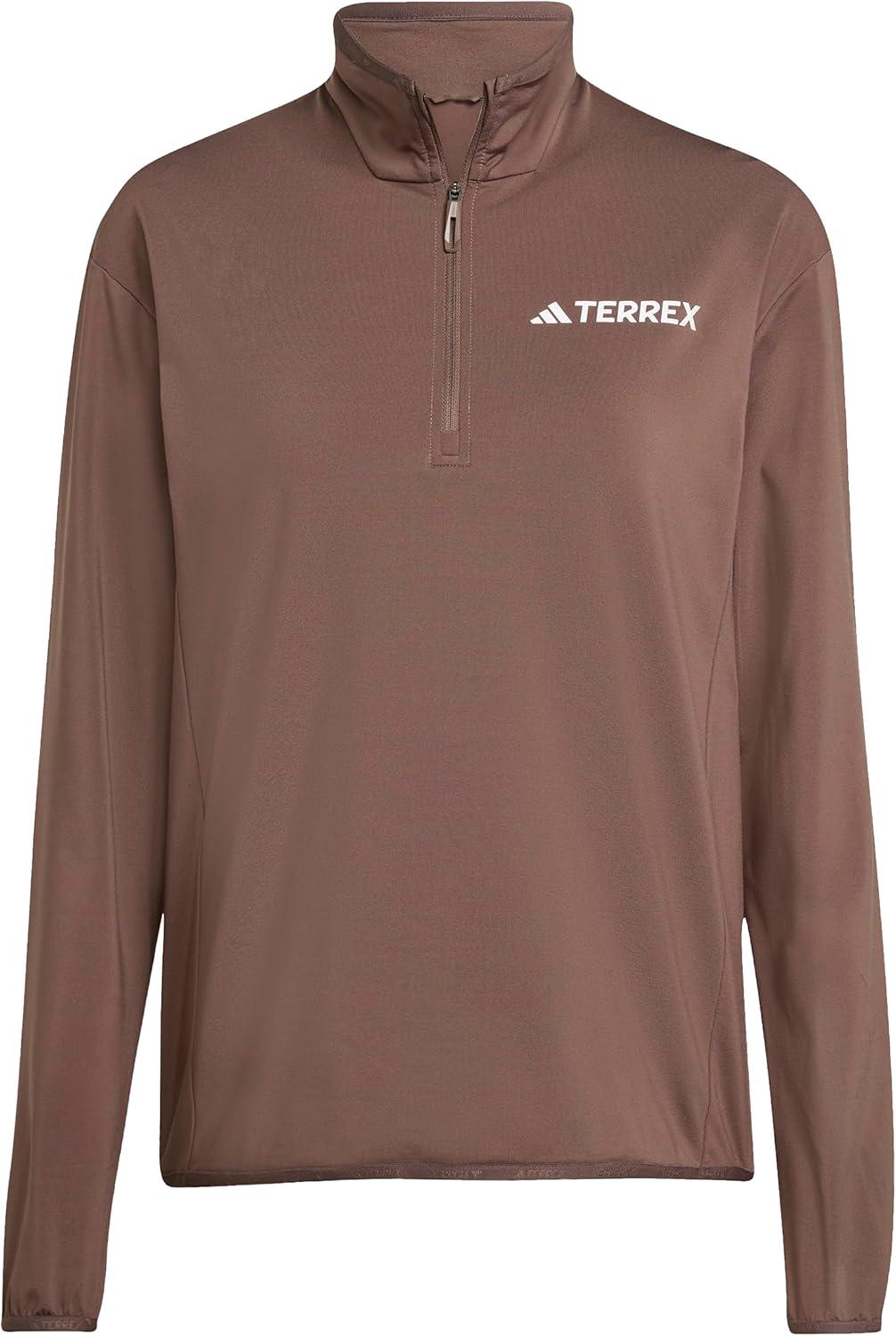 image:imageadidas womens Terrex Multi Climawarm Halfzip Tech Fleece Hiking SweatshirtEarth StrataEarth Strata