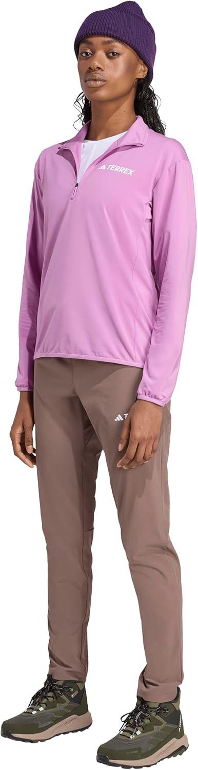 image:imageadidas womens Terrex Multi Climawarm Halfzip Tech Fleece Hiking SweatshirtPreloved Purple