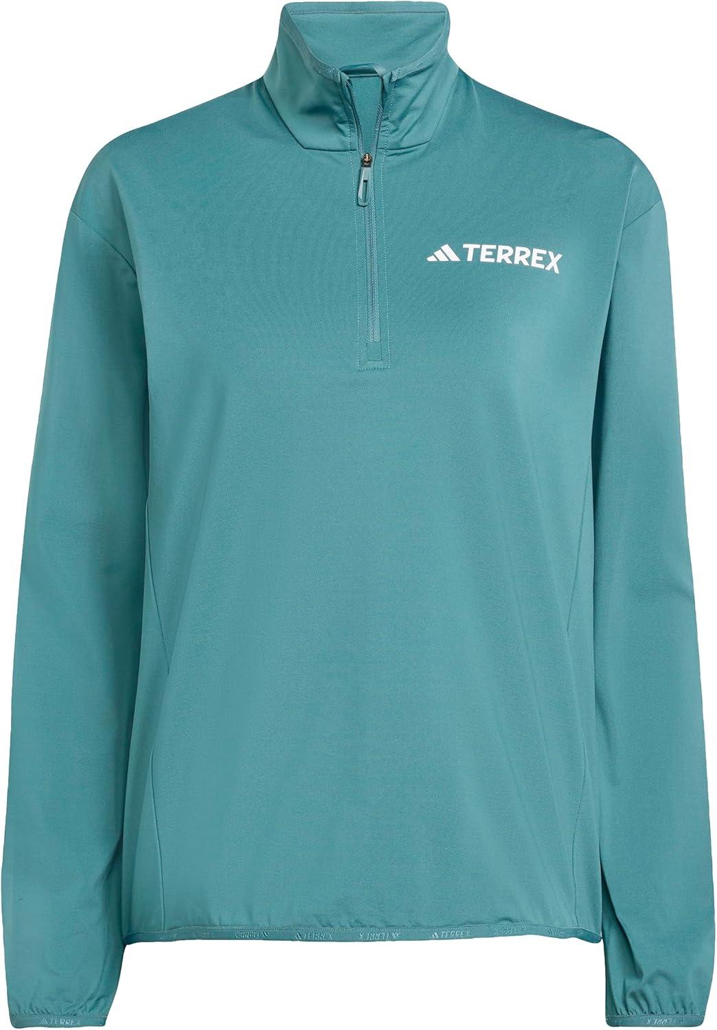 image:imageadidas womens Terrex Multi Climawarm Halfzip Tech Fleece Hiking SweatshirtPreloved Teal