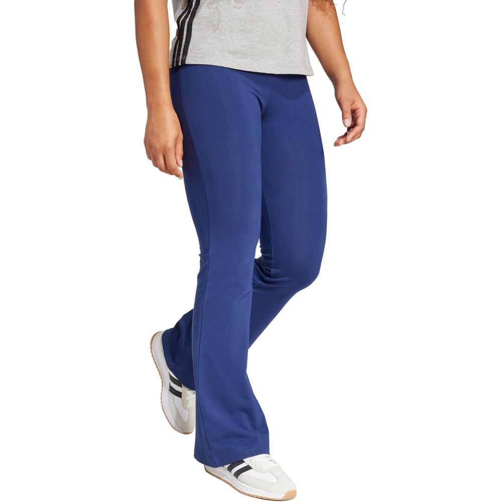 image:imageAdidas Womens Essentials Small Logo Flared LeggingsDark BlueWhite